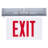 Edge Lit Exit Sign Chicago Approved White Housing 120-277V 90 min Backup Single Face Recessed Ceiling and Wall Mounting