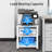 19.7 x 19.7 inches 3-Tier Laser Printer Stand with Storage Pinter desk Floor-Standing Rack on Wheels-93389404