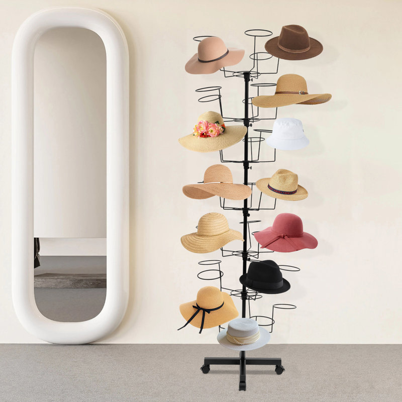 Rotating Rack Organizer 7-Tier Rotating Hat Display Rack Stand 35