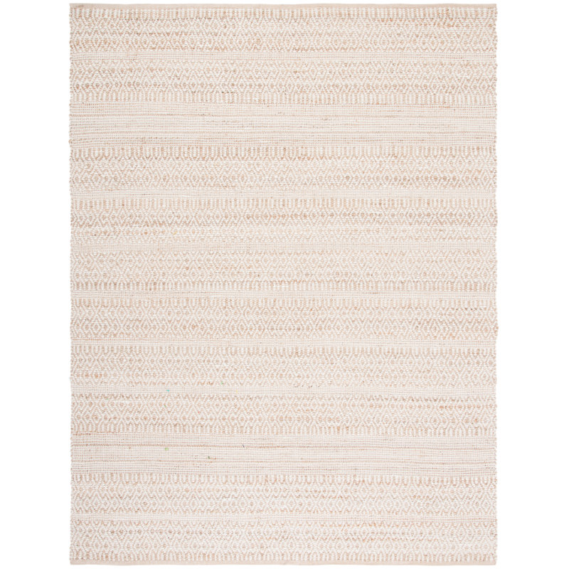 Tapis en coton / laine / jute tissé à la main Foxwest Southwestern, Rectangle 8 pi x 10 pi