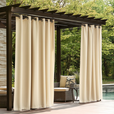Waterproof Blackout Outdoor Curtains for Patio & Pergola – Premium Privacy & Weatherproof  - 8 Panel