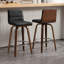 65 CM Swivel Bar Stools With Back Faux Leather Upholstered-119423180-124571191