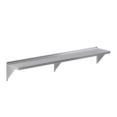 Stainless Steel Wall Shelf With Squared Edge