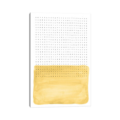 Abstract Mustard and Points 1 Piece Painting on Canvas