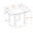 Suzie Brown/Cream Finish Drop Leaf Dining Table, 29.28'' H X 46.78'' W X 29.31'' D