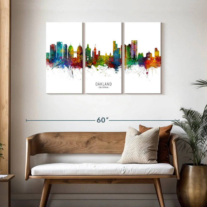 Oakland, Californie, horizon I, H 28 po x l 45 po