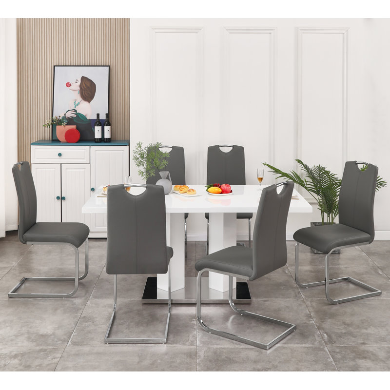 Ashaway 6 - Person Dining Set, Grey