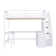 Ennie Full Loft Bed with Built-in Desk and Bookcase