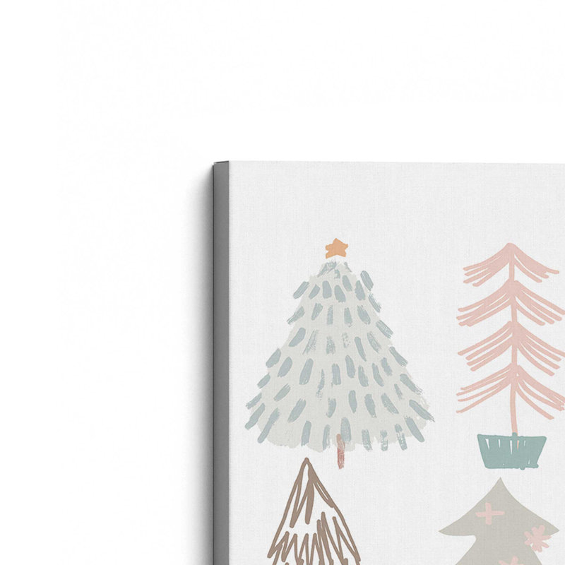 «Playful Christmas Trees I», reproduction sur toile, H 12 po x l 8 po, Toile tendue