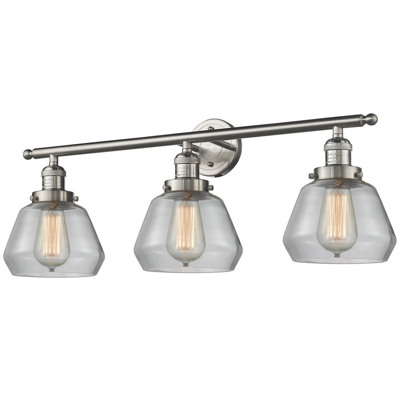Éclairage pour salle de bain à intensité variable 3 lumières Chill, Bronze huilé, Transparent