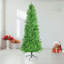 Arbre de Noël artificiel 7 pi Classic: hauteur de 84 pouces, forme de crayon, branches denses, apparence réaliste, convient pour Halloween et Noël-2047446660