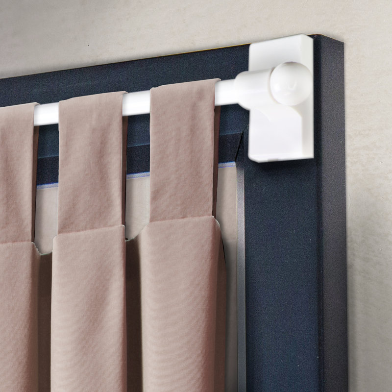 Tringle à rideaux magnétique Landry, blanc, 28" - 48"