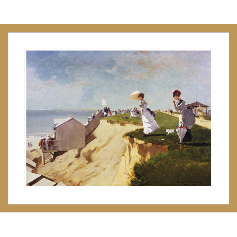 «Long Branch New Jersey» par Winslow Homer - impression giclée encadrée, H 23,39 po x l 29,5 po