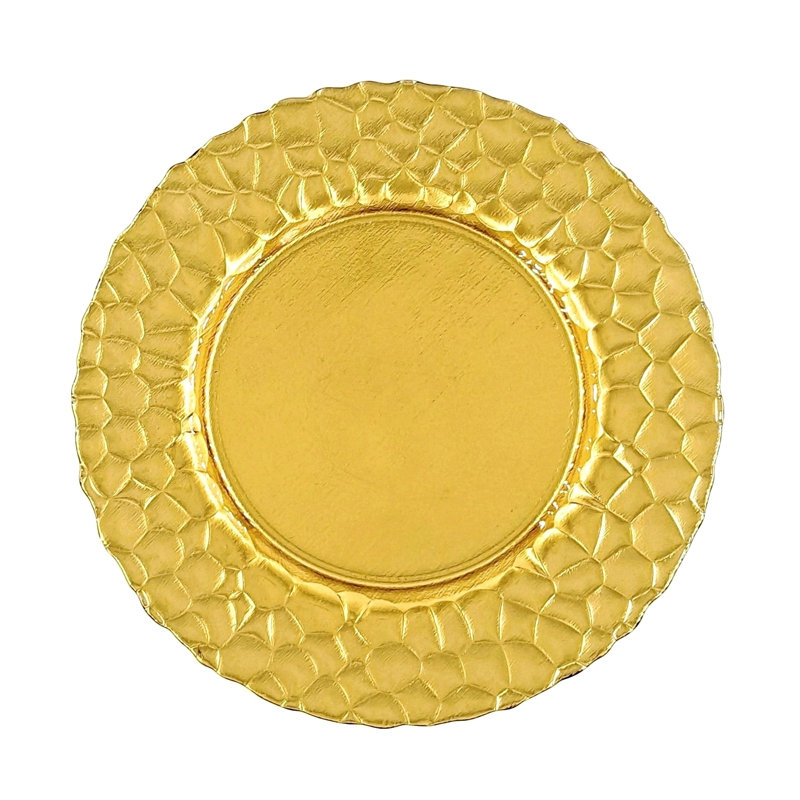 Glass Solid Colour Charger, Gold