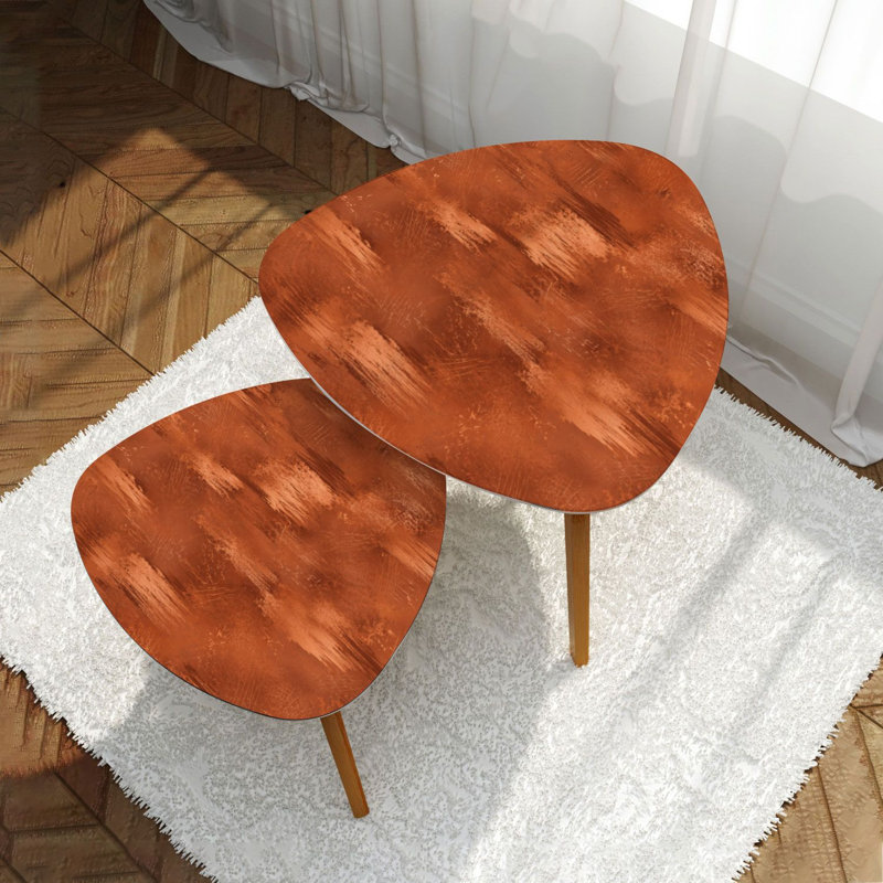 Ensemble de 2 tables basses gigognes Triangle