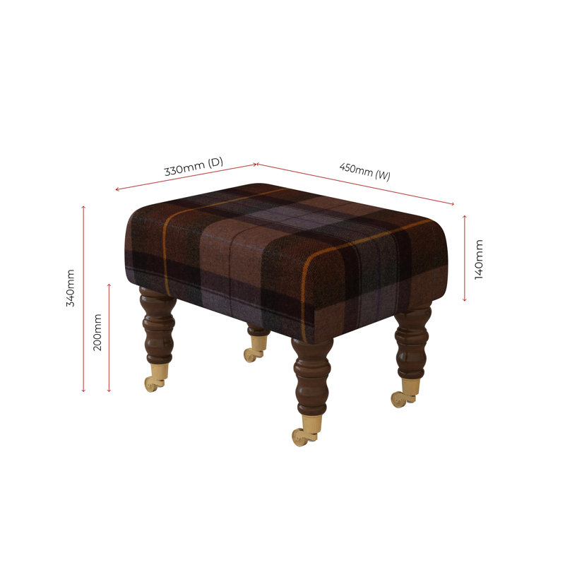 Manufactured Wood Accent Stool, Mahogany