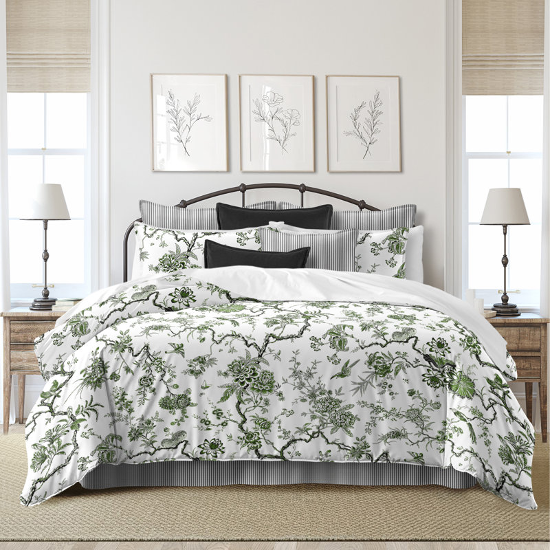Tree Top Avocado Cotton Comforter Set, King Comforter + 7 Additional Pieces