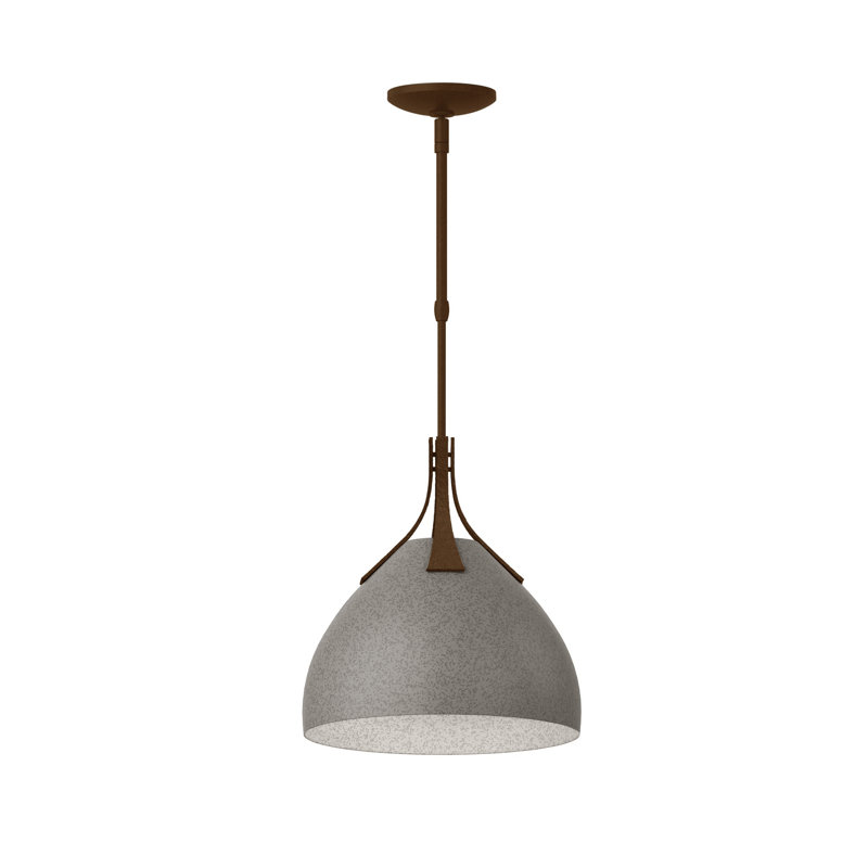 Summit 1 - Light Single Dome Pendant, Natural Iron, Bronze