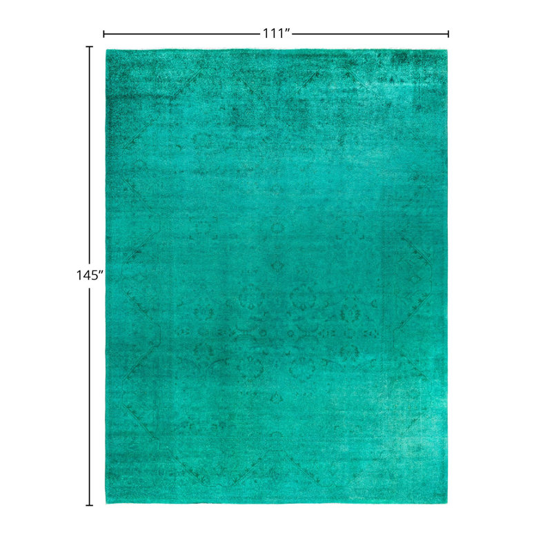 Overyed One-of-a-Kind Rectangle 9'3" X 12'1" Hand Knotted Area Rug