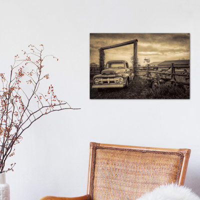 Old Ford At The Farm by Don Schwartz - Print on Canvas