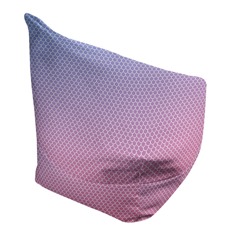 Sac de pois Kitterman, H 27 po x l 30 po x P 25 po, Housse de pouf, Bleu / Rose