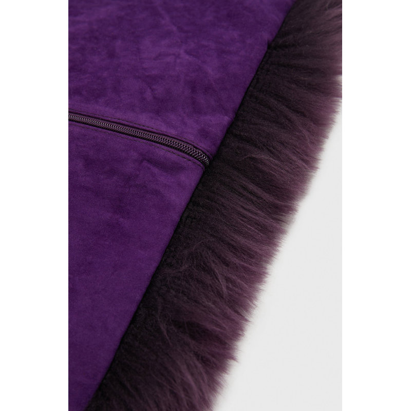 Teton Sheepskin Scatter Cushion Cover, Purple