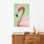 Plumage rose, oiseau, art tropical