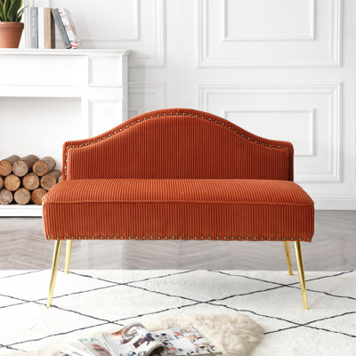 Causeuse en velours 46,5 po