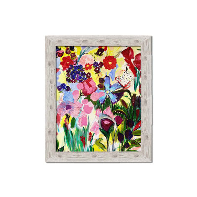 Garden Floral III par Joan Davis. Toile giclée sur toile tendue avec cadre flottant, taille de l'image - 32 x 40