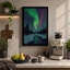 Aurora Over Winter Valley Scandinavian - Wrapped Canvas-153944170-153944164