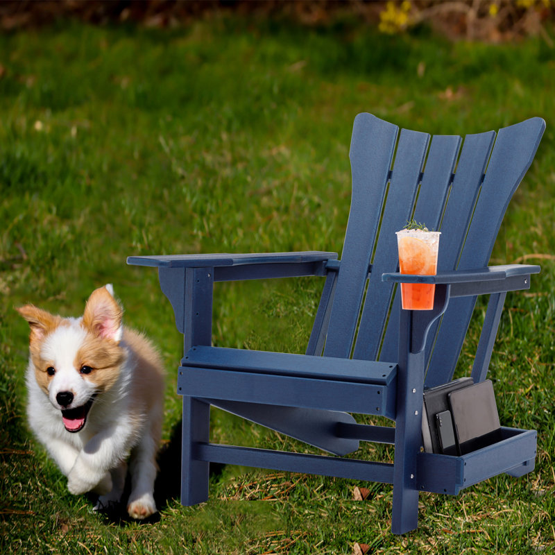 Chaise Adirondack pour l'extérieur en PEHD Licola, Bleu