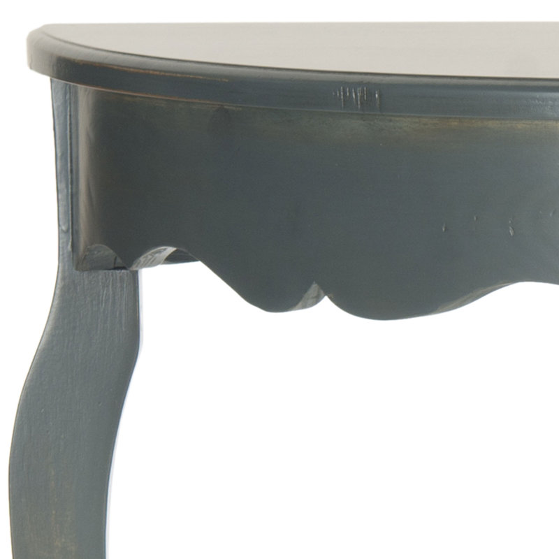 Console en bois massif 33,9 po Evangelyne, Sarcelle acier