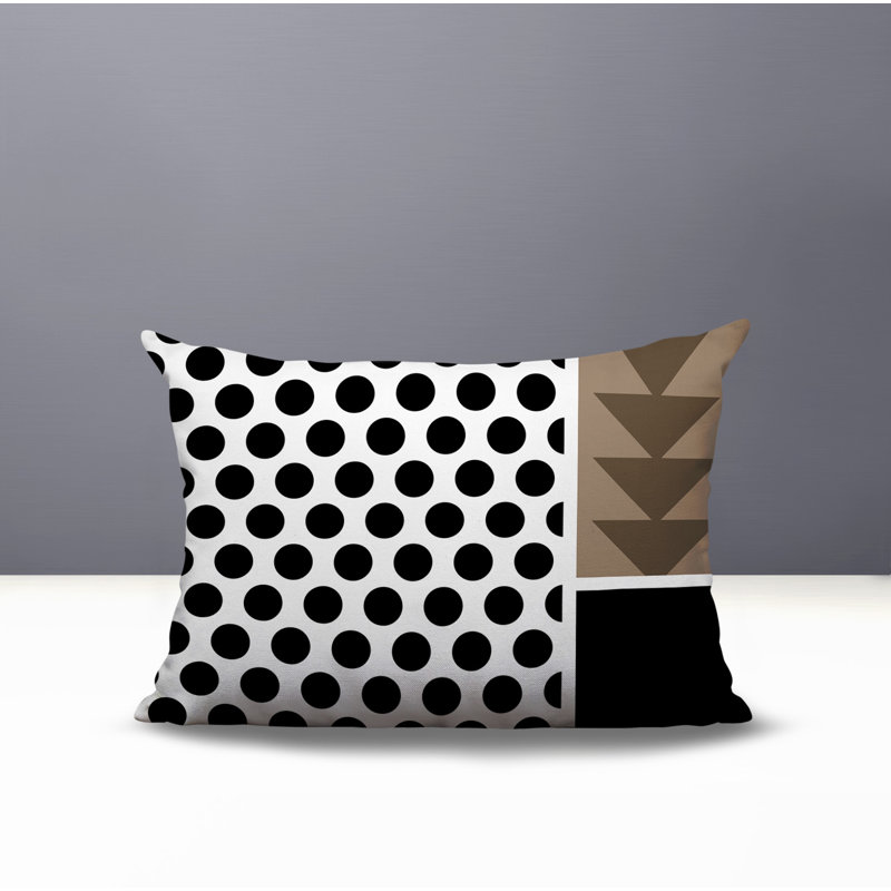 Oreiller rectangulaire réversible intérieur / extérieur Snazzy, Beige, Rectangulaire H 14 po x l 20 po