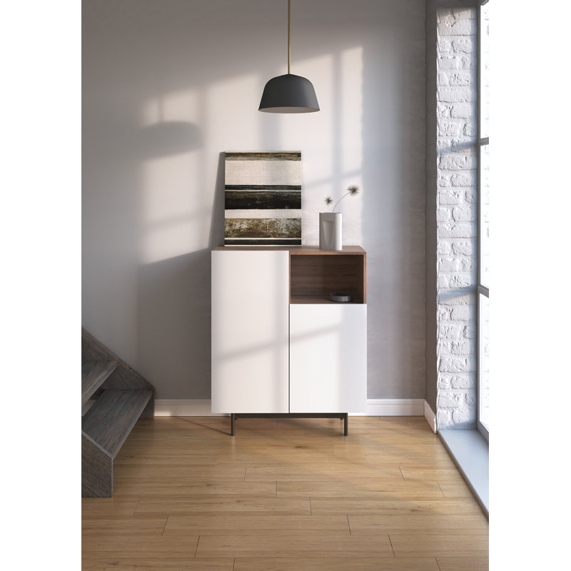 Eliscar Standard Accent Chest, Walnut/White/Black