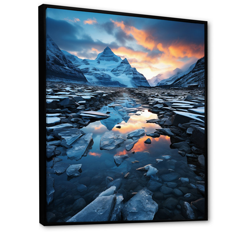 Rayo Canada Columbia Icefield Majesty - impression, H 20 po x l 12 po x P 1 po, Cadre flottant noir