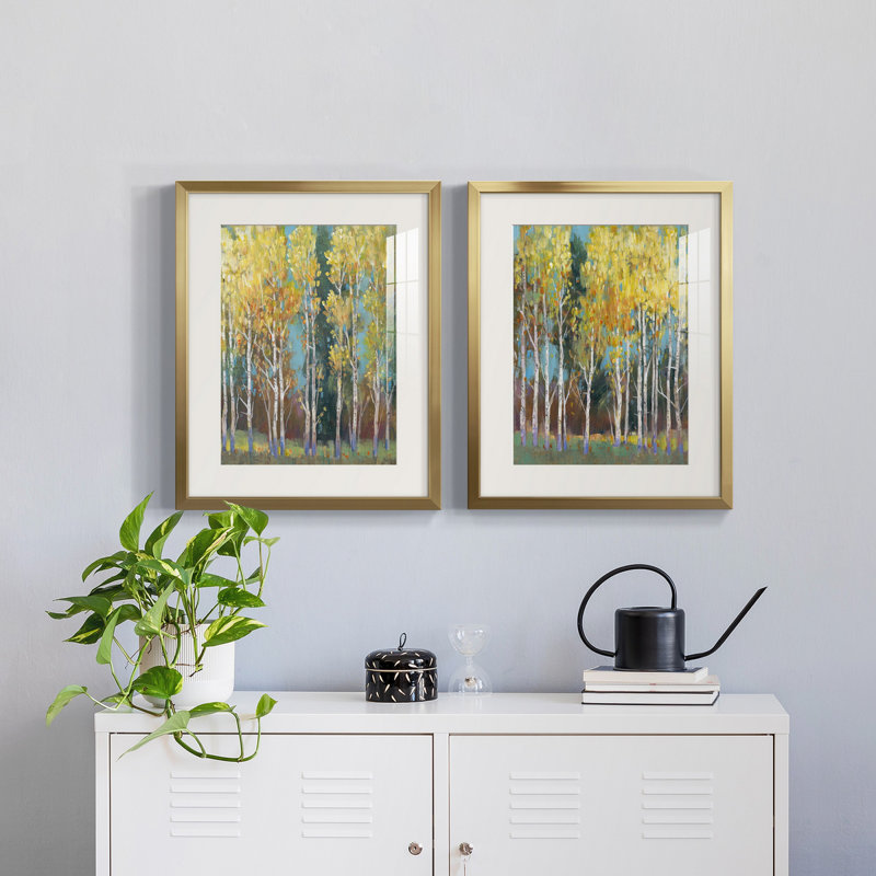 Aspen Grove I - reproduction encadrée de qualité supérieure - prête à être accrochée