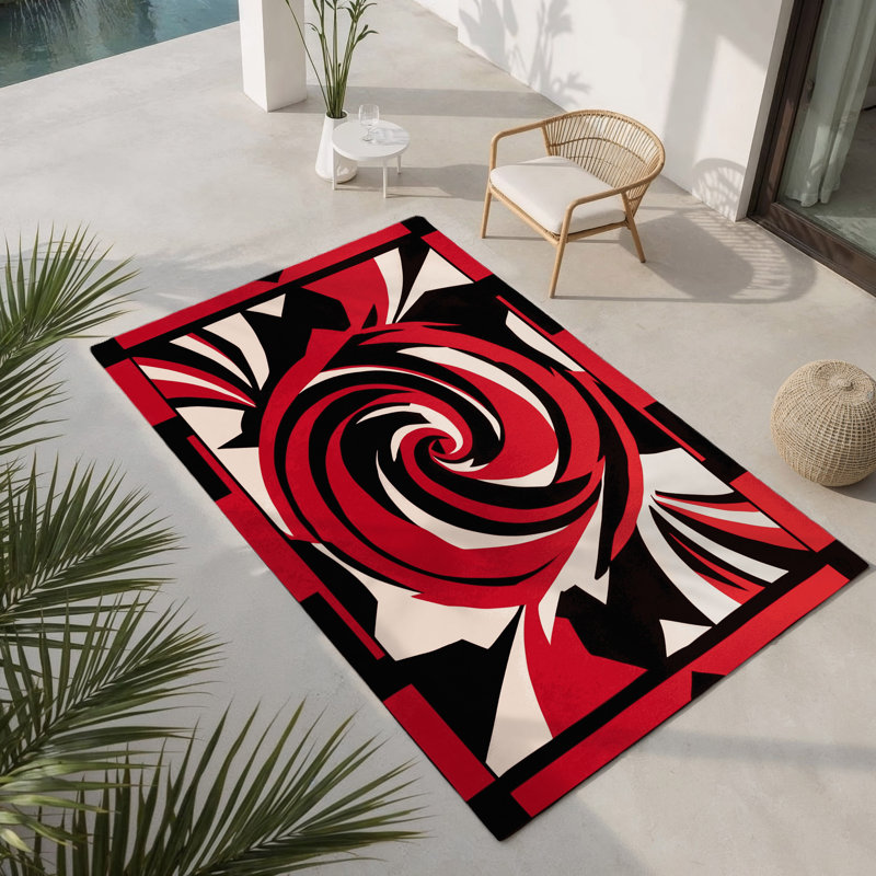 Solar Inferno Indoor And Outdoor Area Rug, Rectangle 8' x 10'
