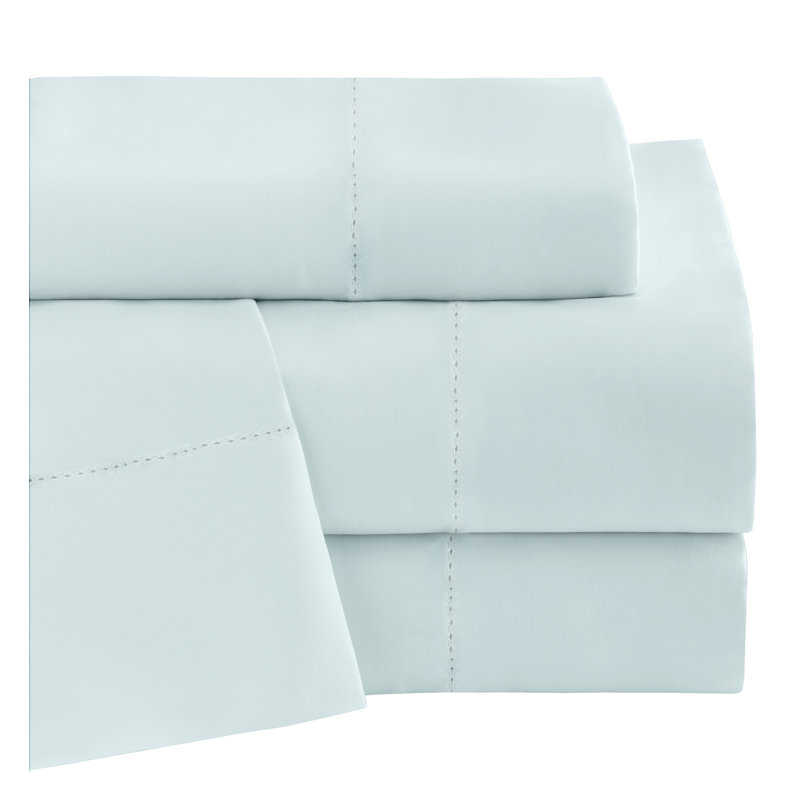 Rayon Machine Woven Sheet Set, King Sheet Set with 2 Pillowcases, Sky
