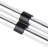 VidaXL Black Aluminium Hardware for Canopy