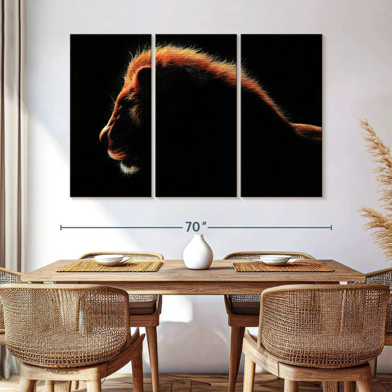 Brampt African Lion At Twilight, 42" H x 65" W