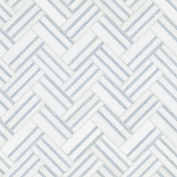Loredana Axis 8 in. x 13 in. Polished Marble Mosaic Floor and Wall Tile
