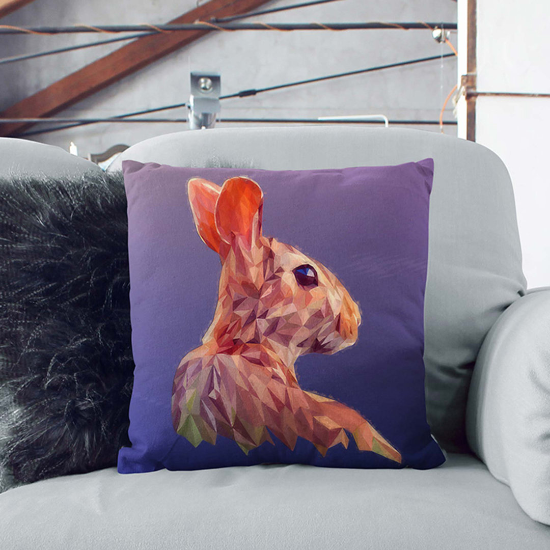 Geometric Rabbit Hare in Abstract Cushion with Filling