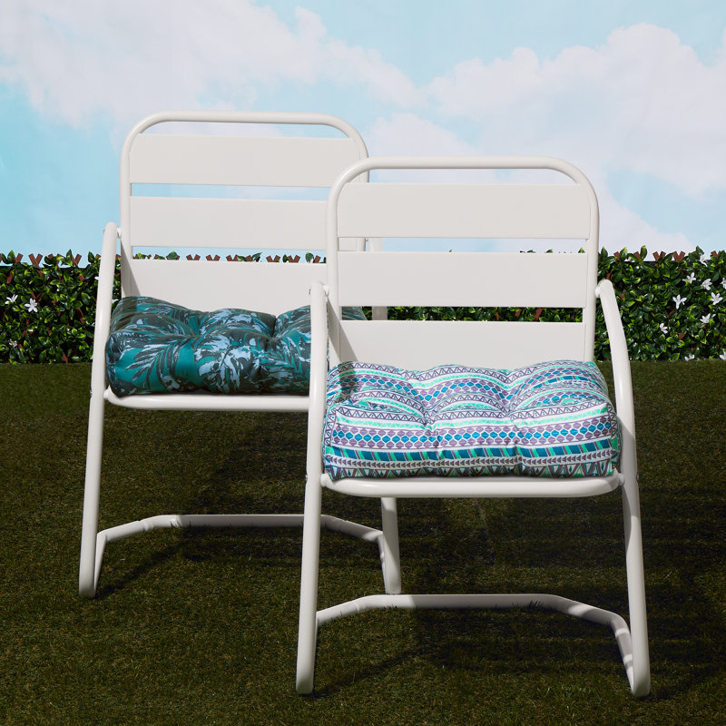Outdoor 5'' Dining Chair Seat Cushion, Brown Floral