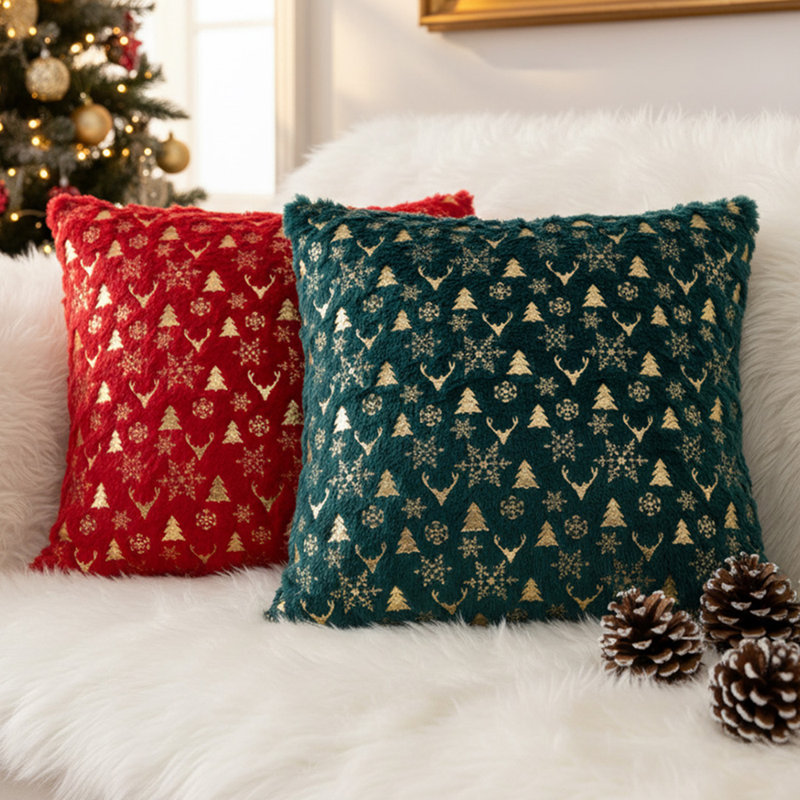 Abstract Red + Green Backrest Cushion