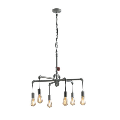 Barkhad 6 - Light Galvanized Pendant