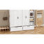 Wooden Wardrobe With 4 Open Storage Shelves, 70.87" Utility Storage Cabinet Armoire