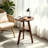 100% Solid Wood Round 2-Tier Storage End Table, Multi-Purpose Sofa Side Table