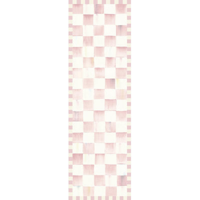 Rosy Checkered Washable Rug