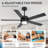 52" Javonnie 5 - Blade Standard Ceiling Fan with Remote Control and Light Kit Included-1826312017-1826312016