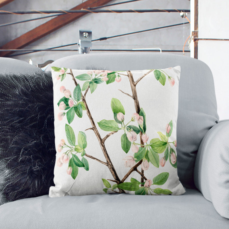 Wild Sweet Crab Scatter Cushion, 55cm H x 55cm W x 20cm D, White